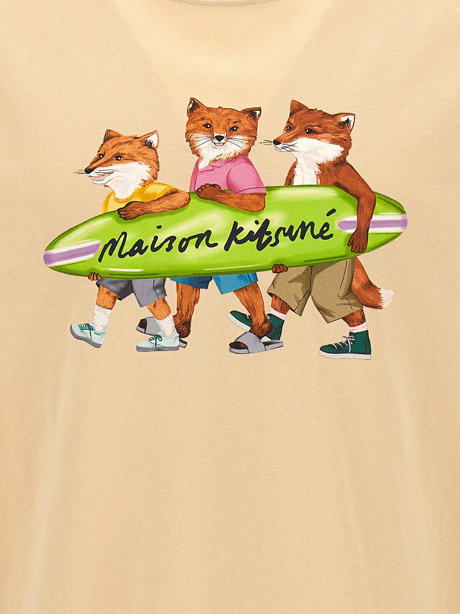 Maison Kitsune 'Surfing Foxes' T-Shirt