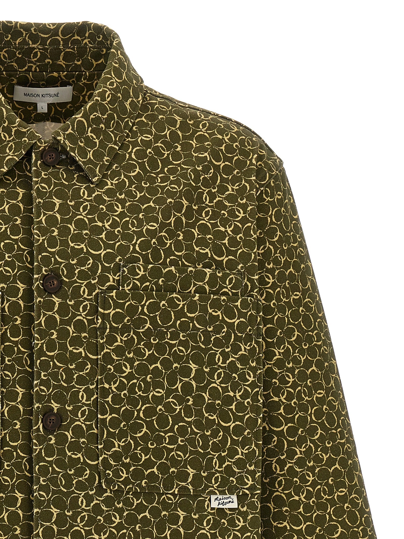 Maison Kitsune Floral Print Overshirt