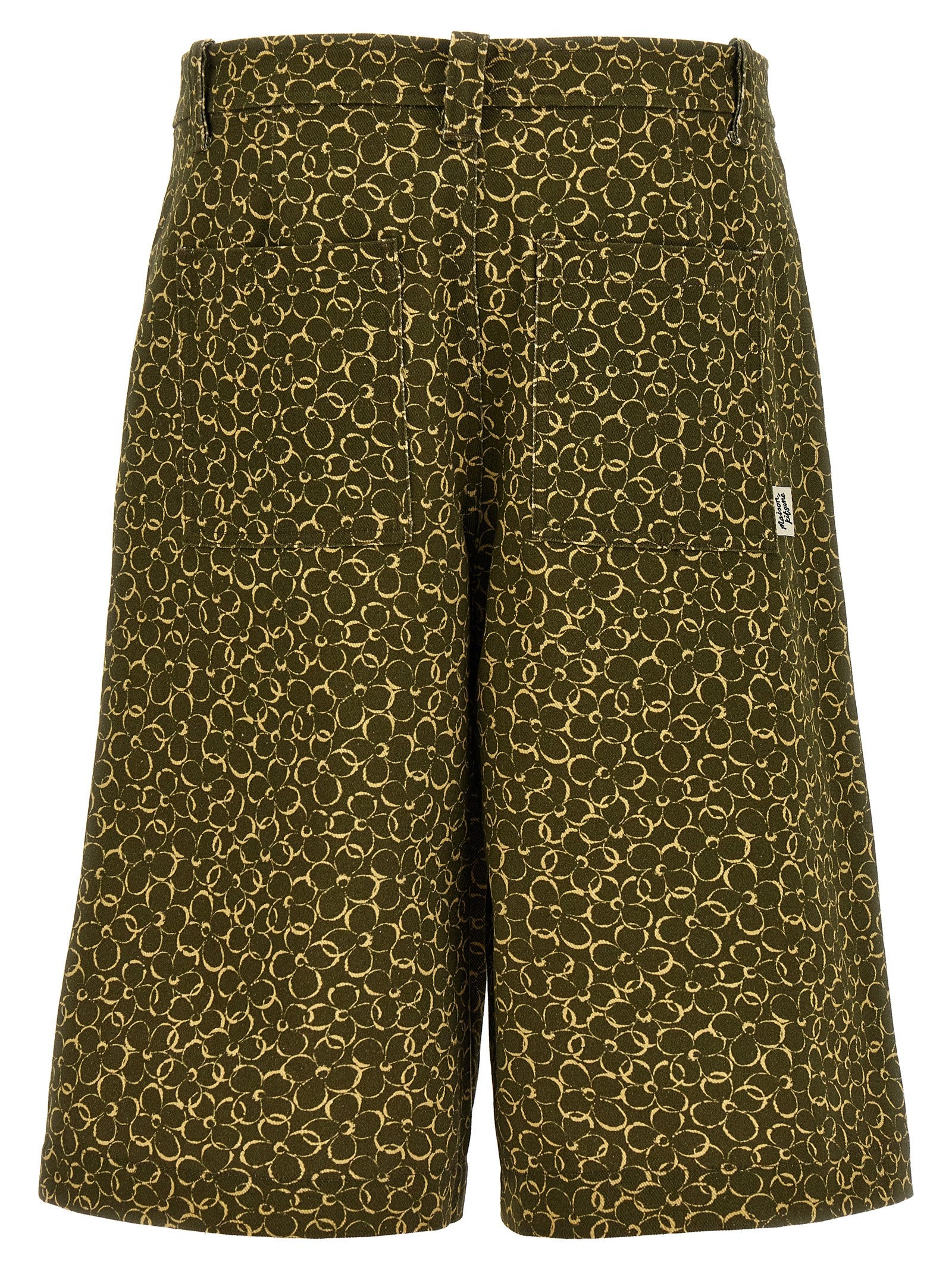 Maison Kitsune Floral Print Bermuda Shorts