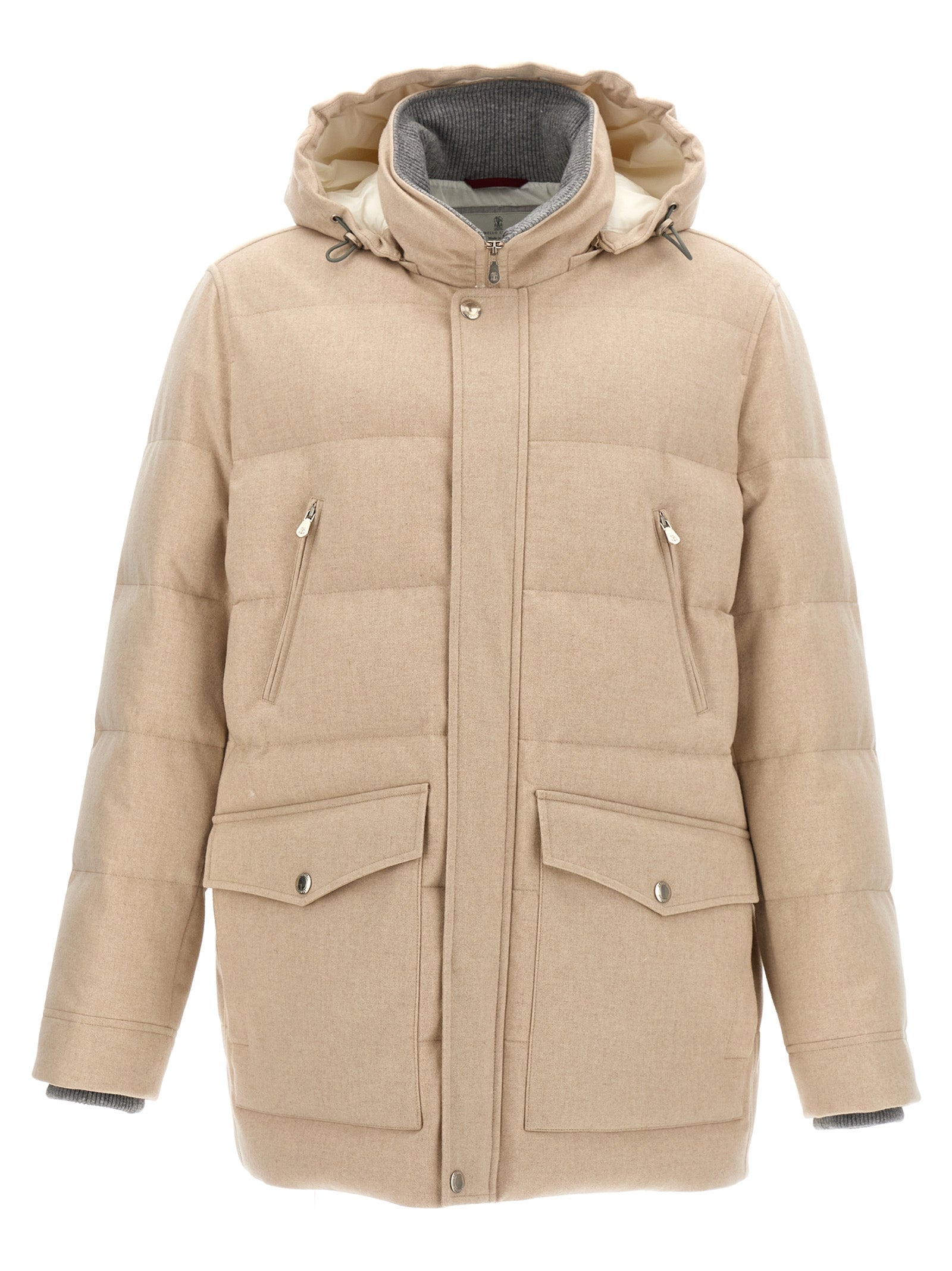 Brunello Cucinelli Long Hooded Down Jacket