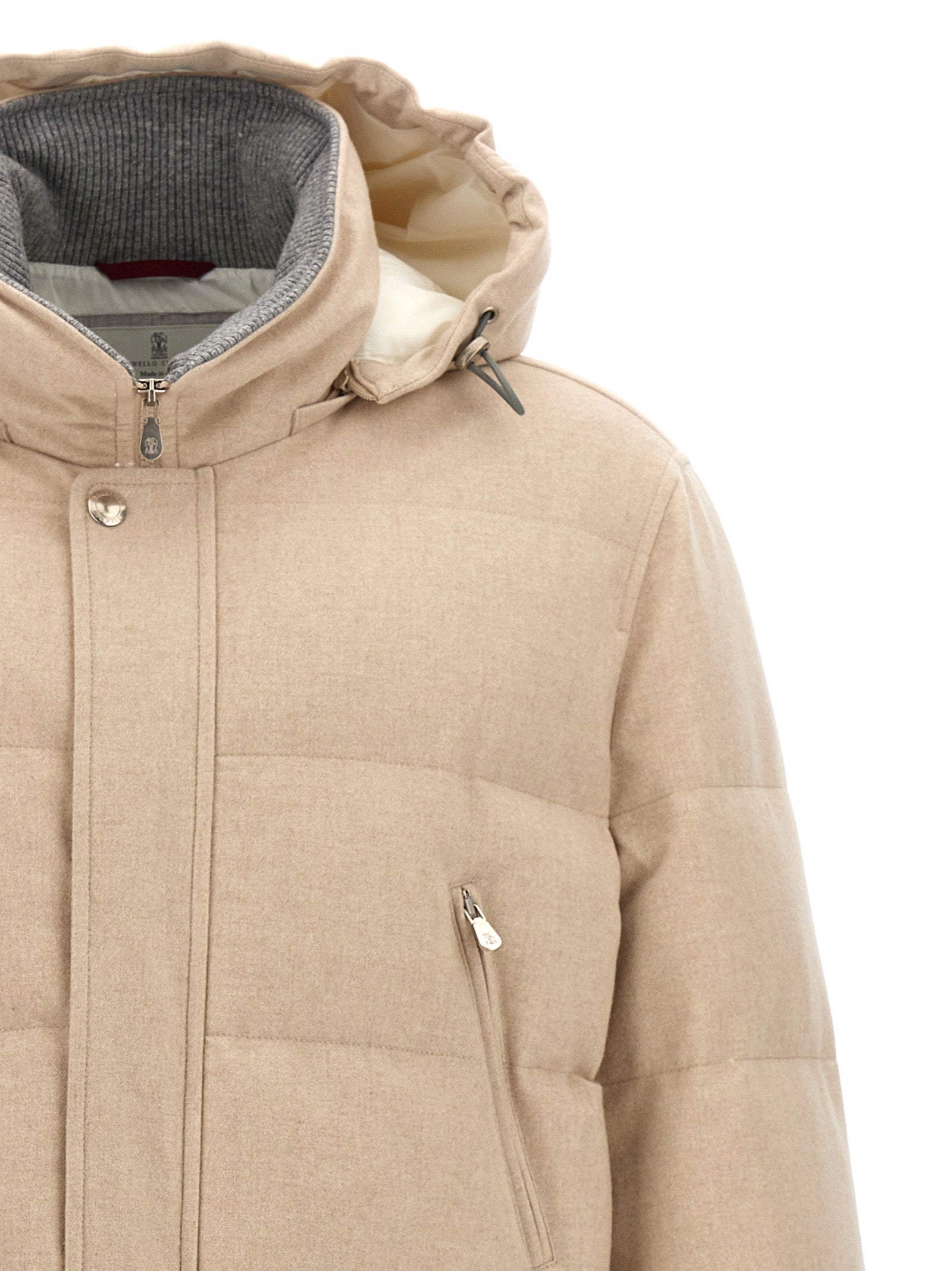 Brunello Cucinelli Long Hooded Down Jacket