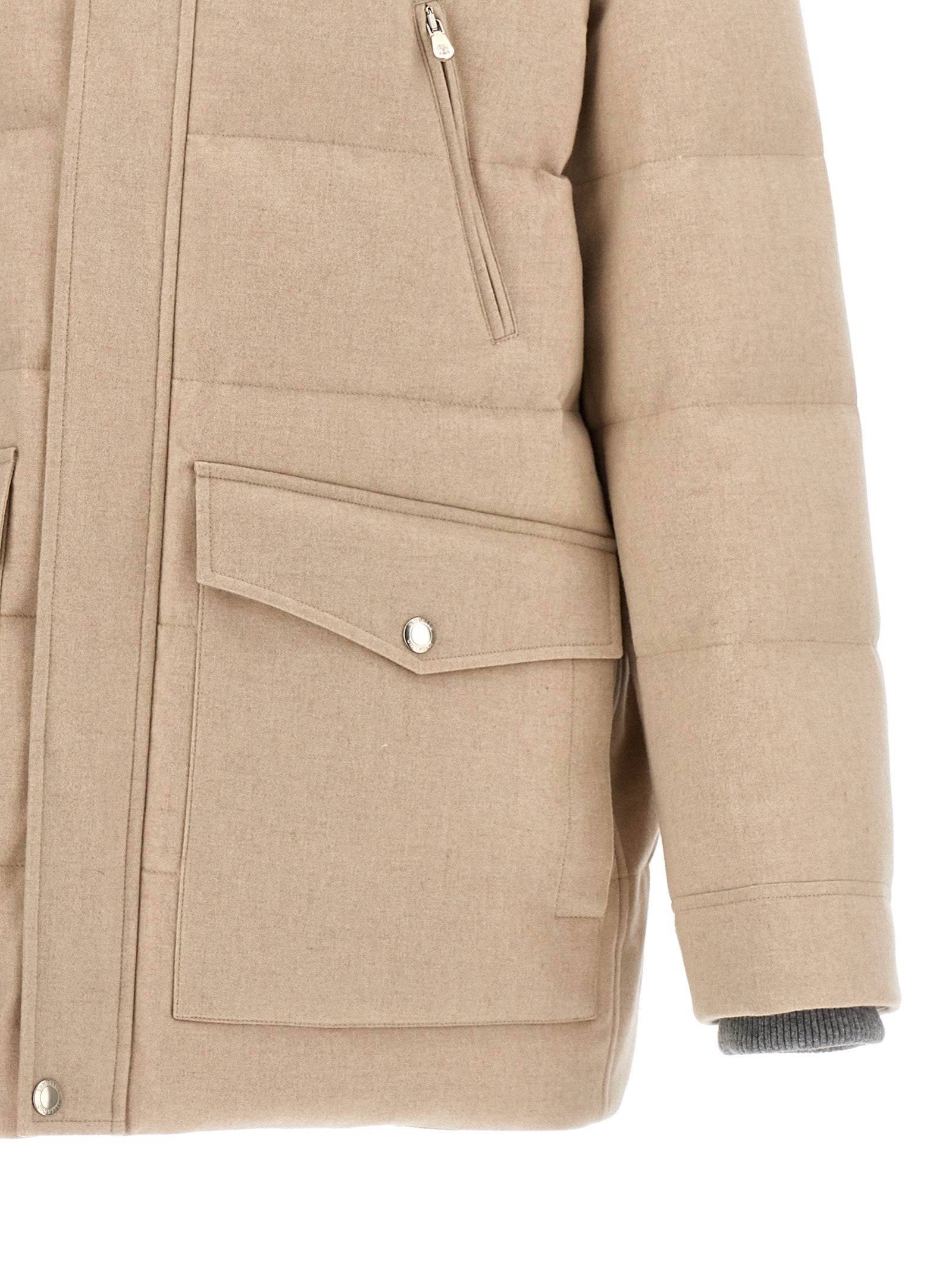 Brunello Cucinelli Long Hooded Down Jacket