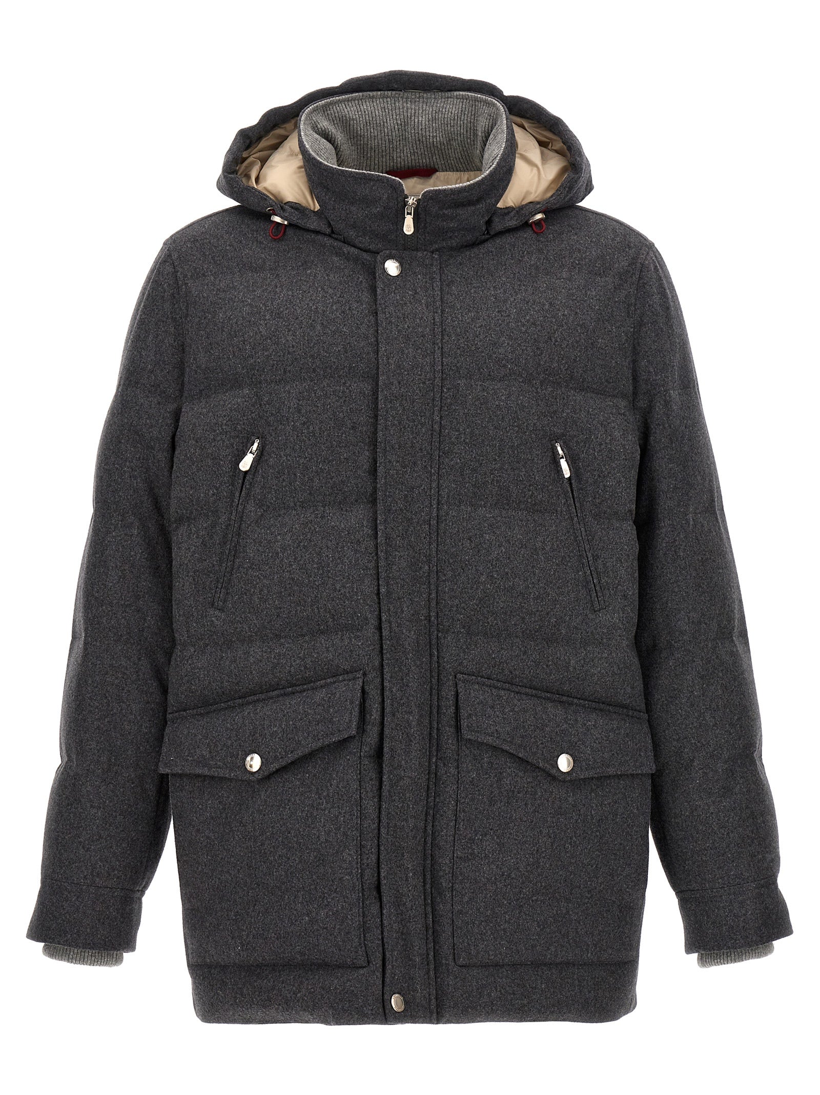 Brunello Cucinelli Long Hooded Down Jacket