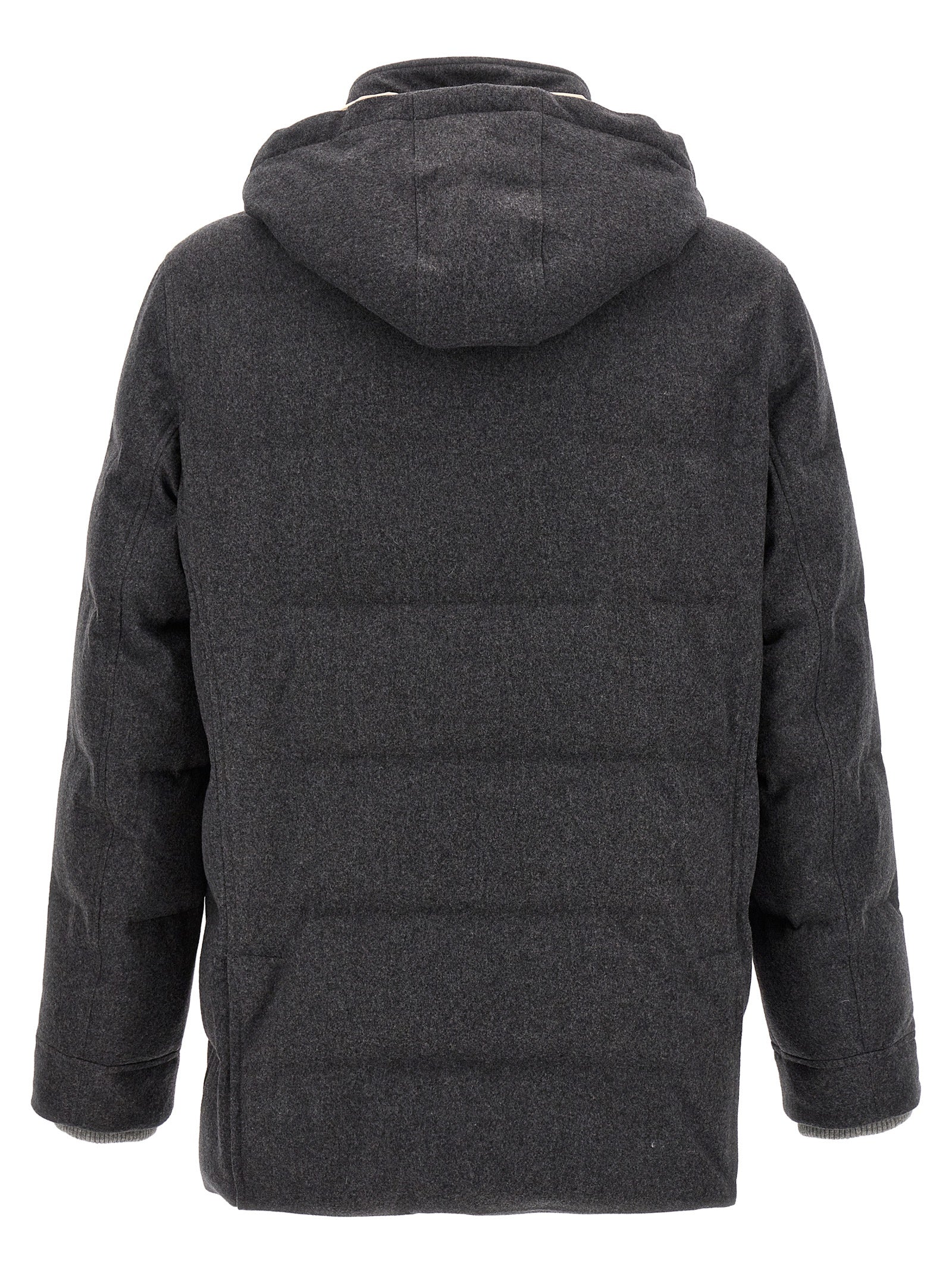 Brunello Cucinelli Long Hooded Down Jacket