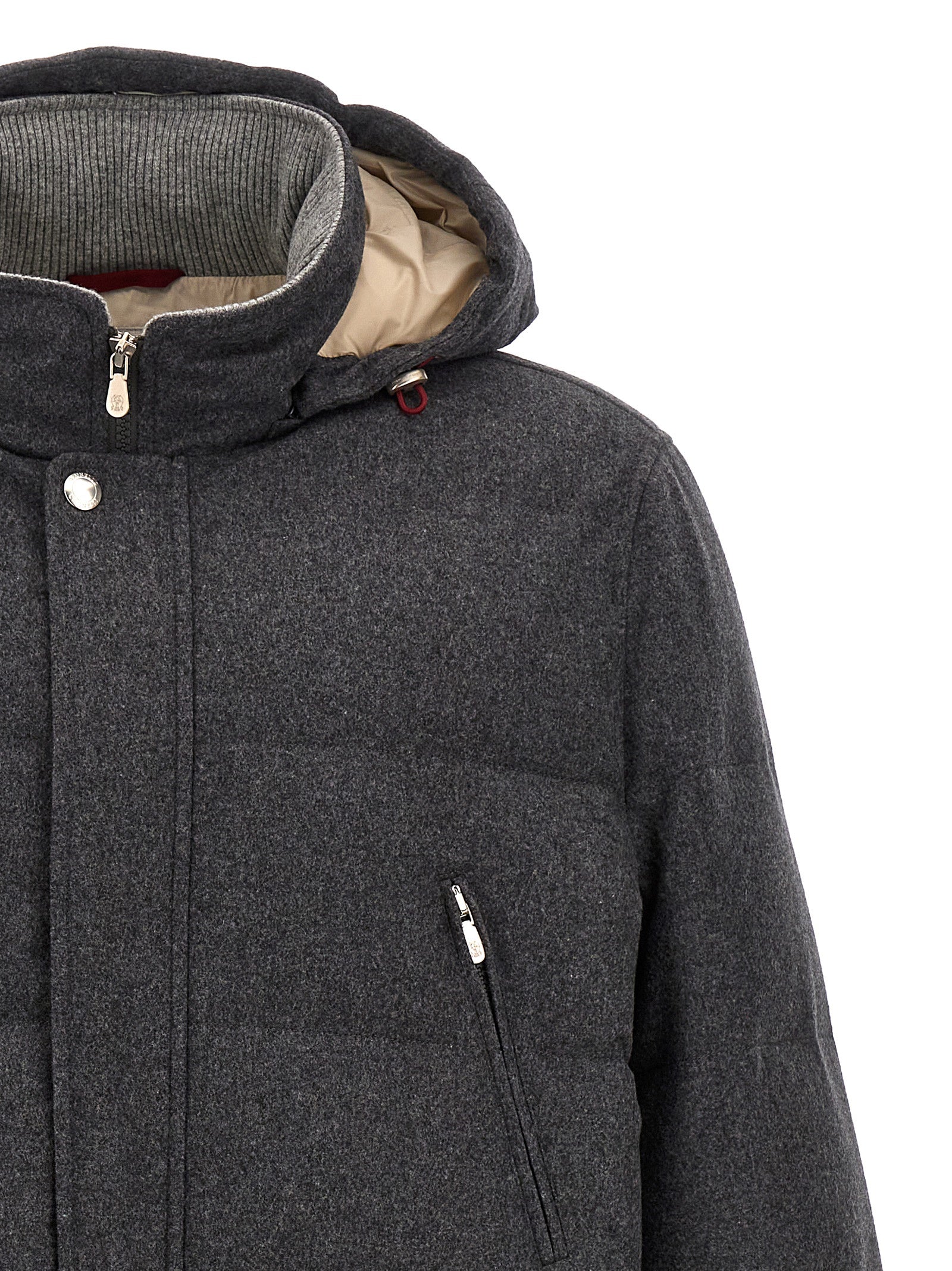 Brunello Cucinelli Long Hooded Down Jacket