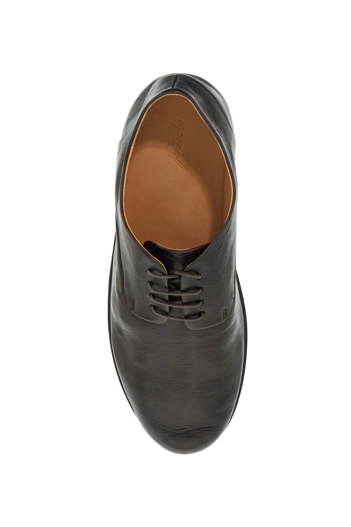 Marsell Dark Brown Calfskin Derby With Leather Sole