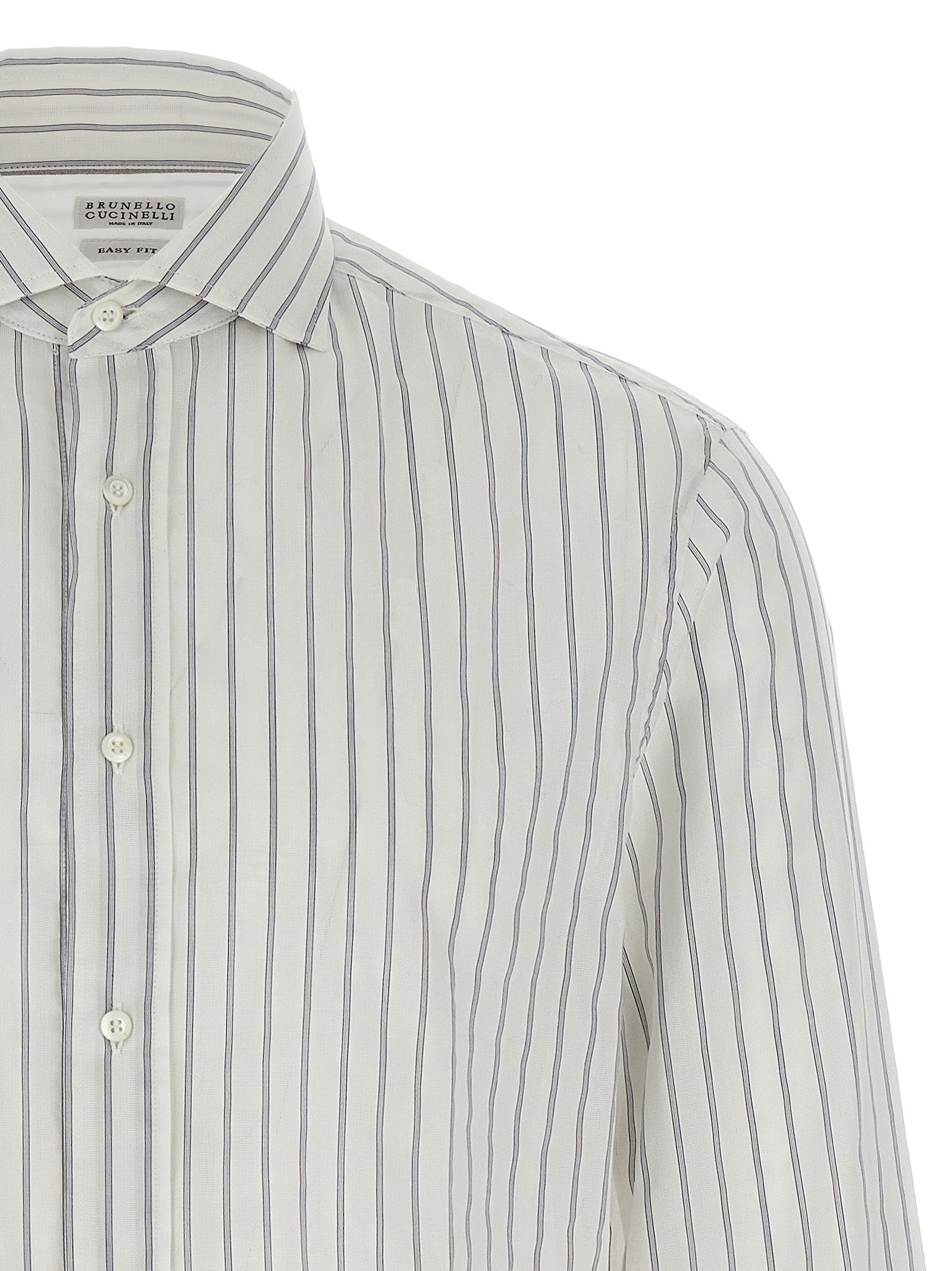 Brunello Cucinelli Striped Canvas Shirt