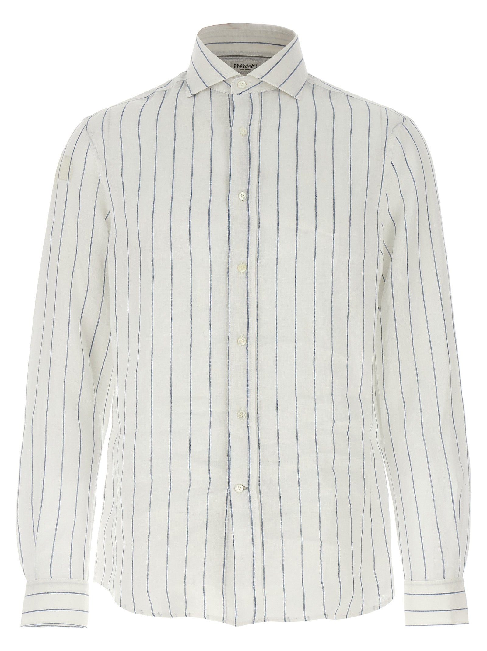 Brunello Cucinelli Striped Linen Shirt