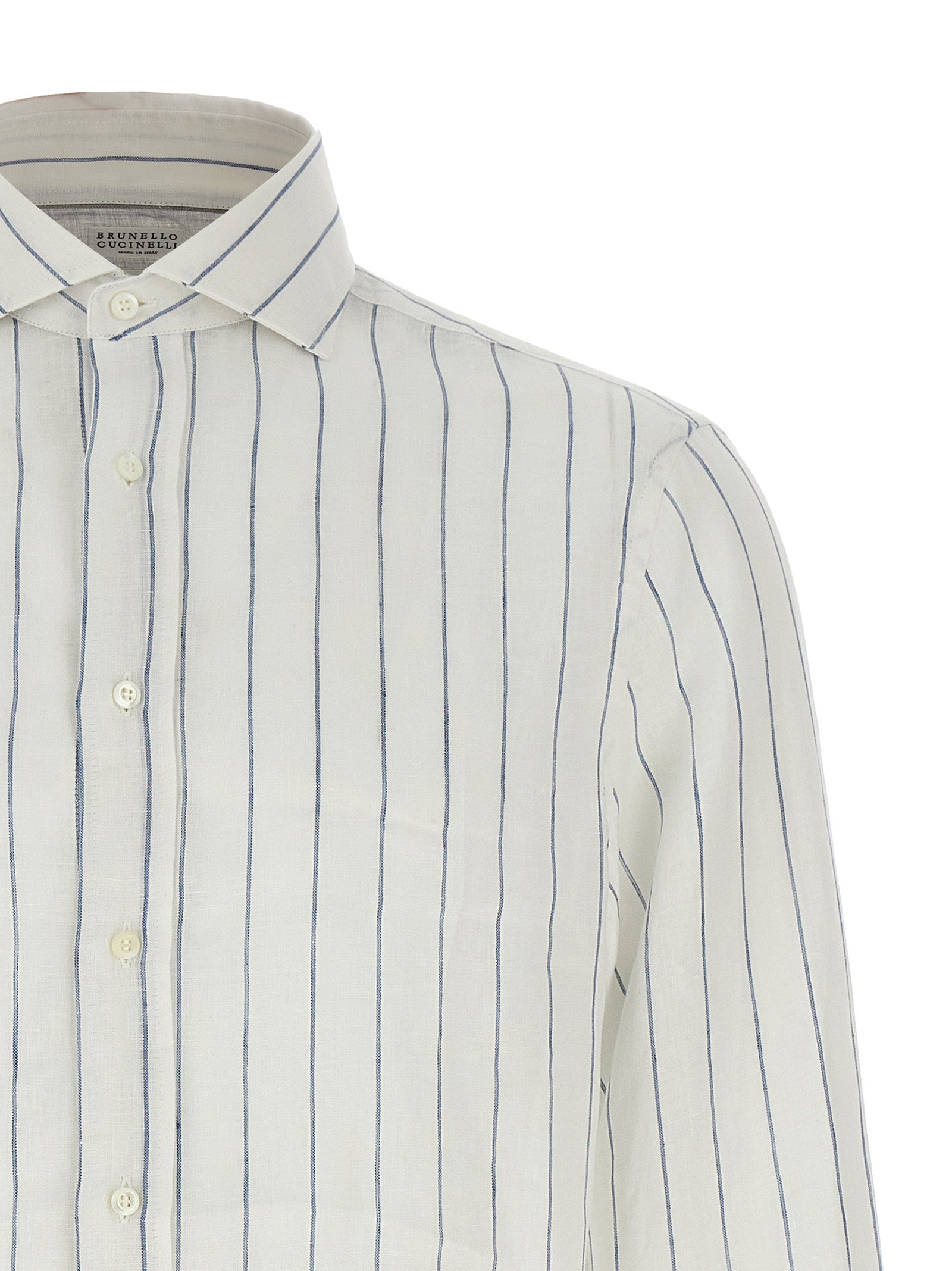 Brunello Cucinelli Striped Linen Shirt