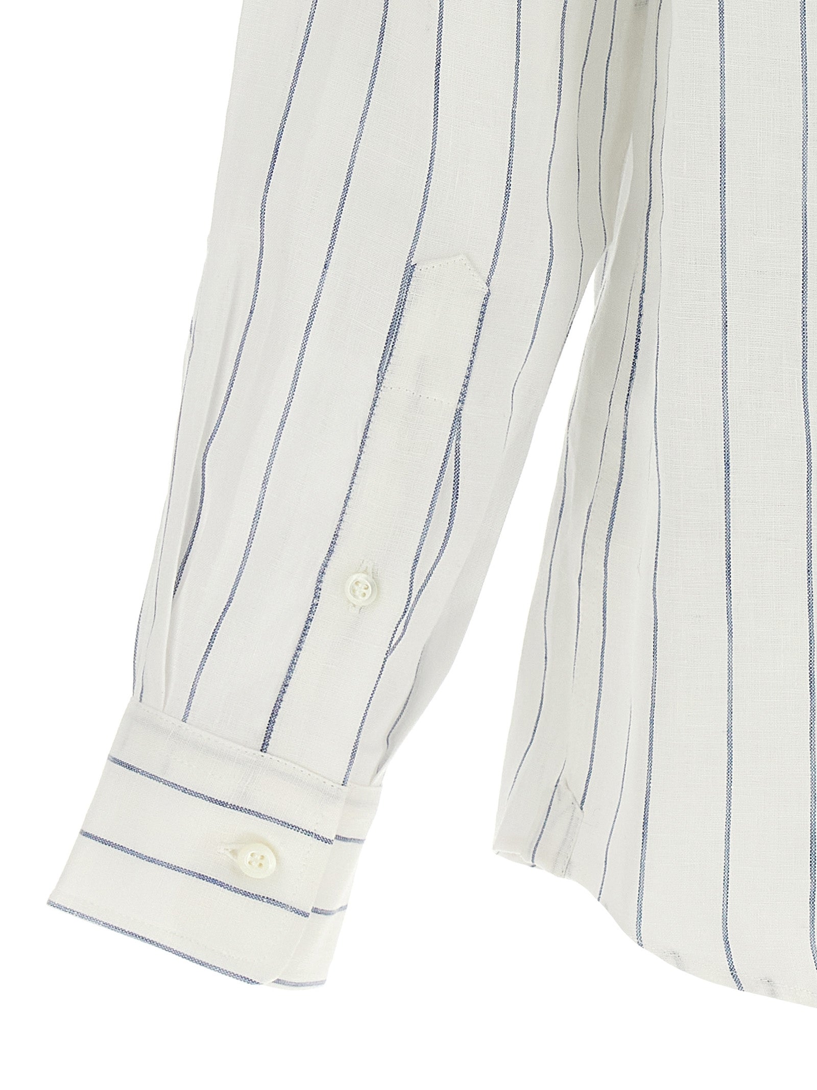 Brunello Cucinelli Striped Linen Shirt