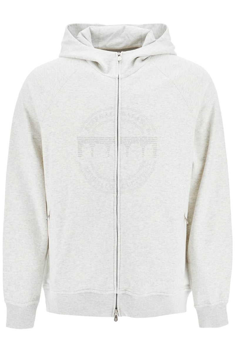 Brunello Cucinelli Cotton Techno Hoodie With Hood Grey