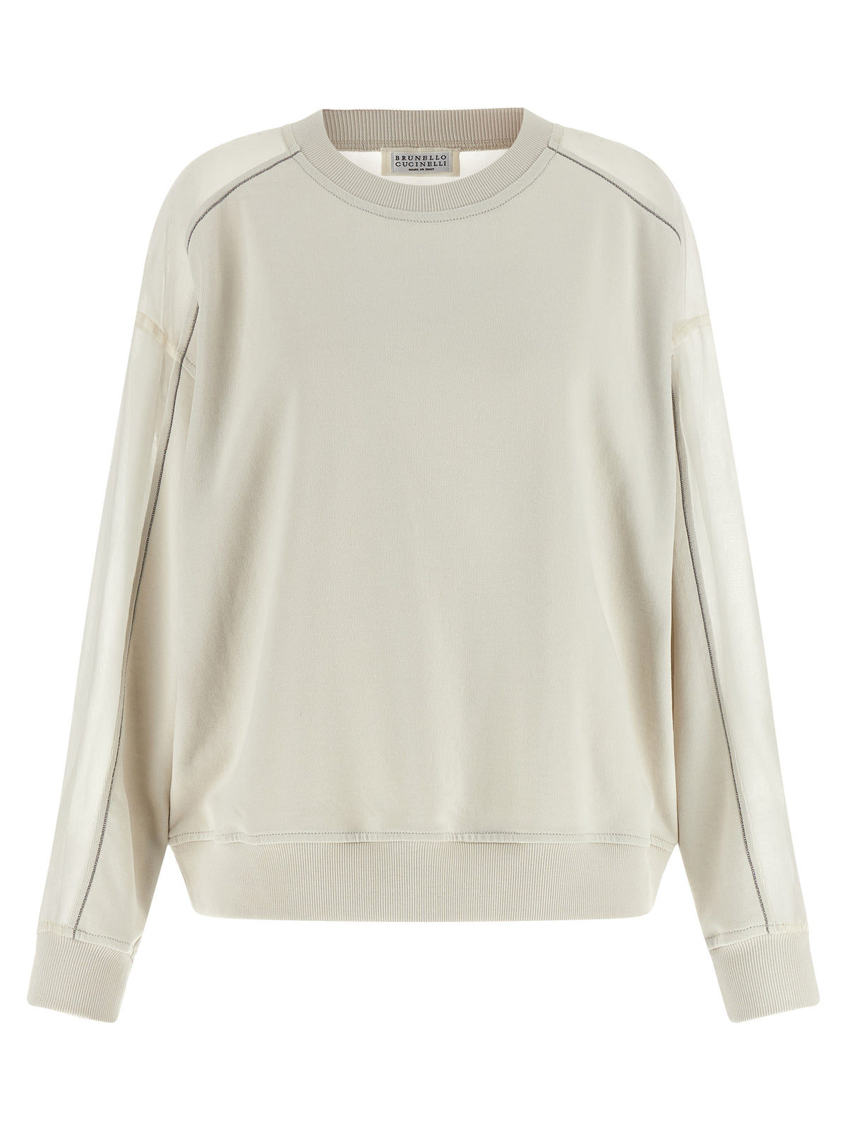 Brunello Cucinelli Organza And 'Monile' Sweatshirt