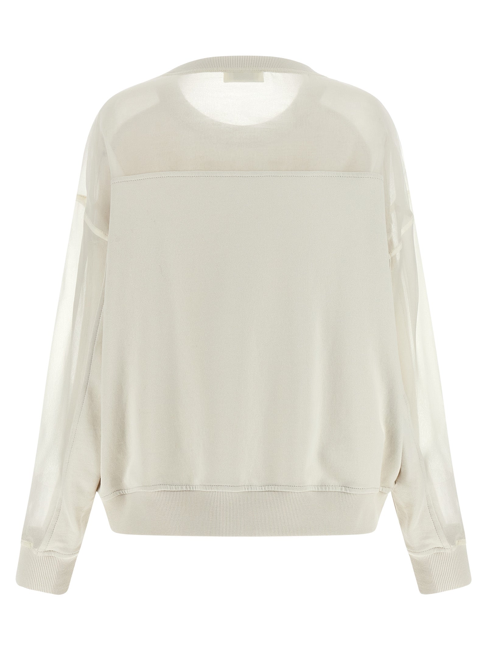 Brunello Cucinelli Organza And 'Monile' Sweatshirt