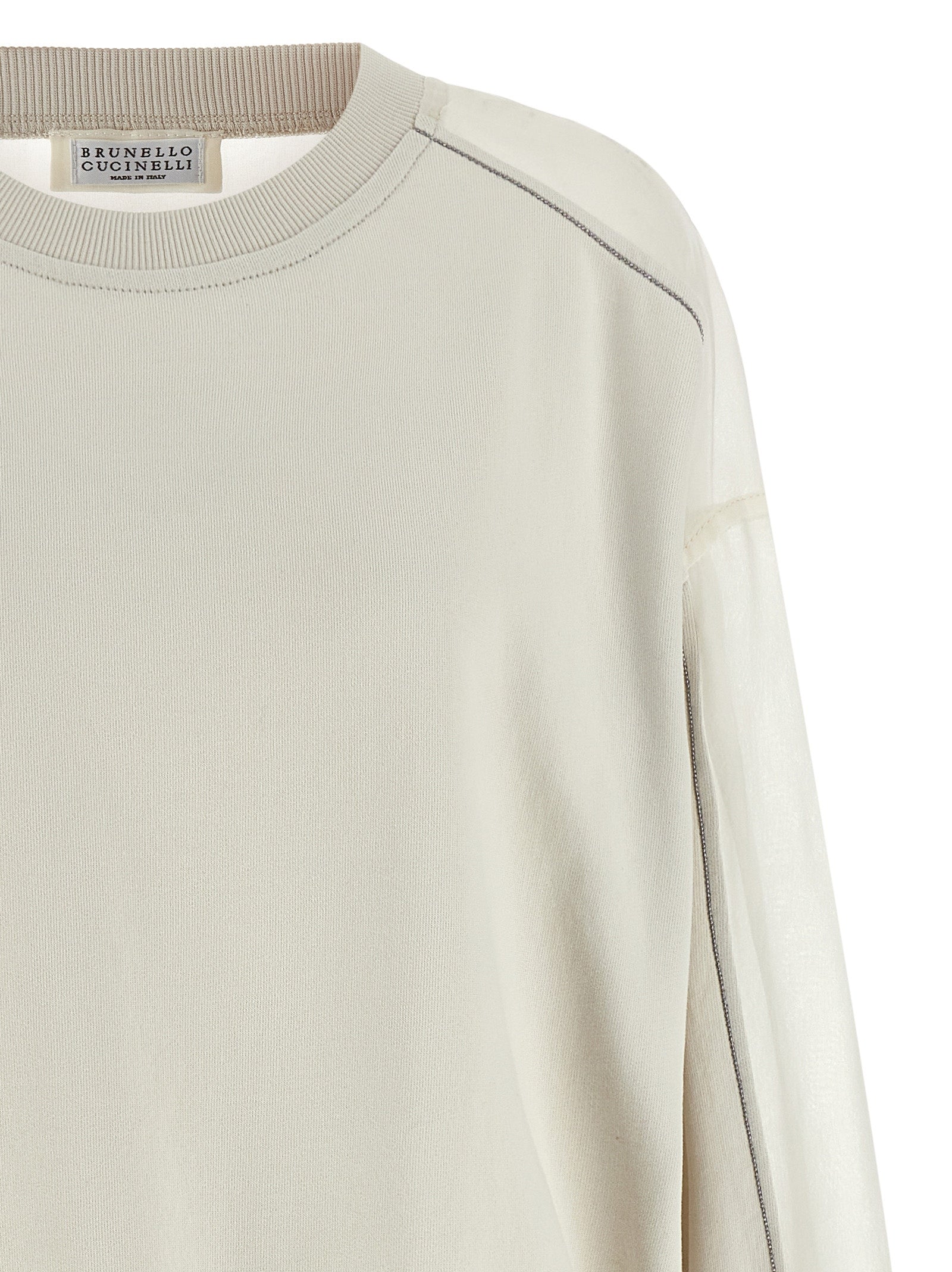 Brunello Cucinelli Organza And 'Monile' Sweatshirt