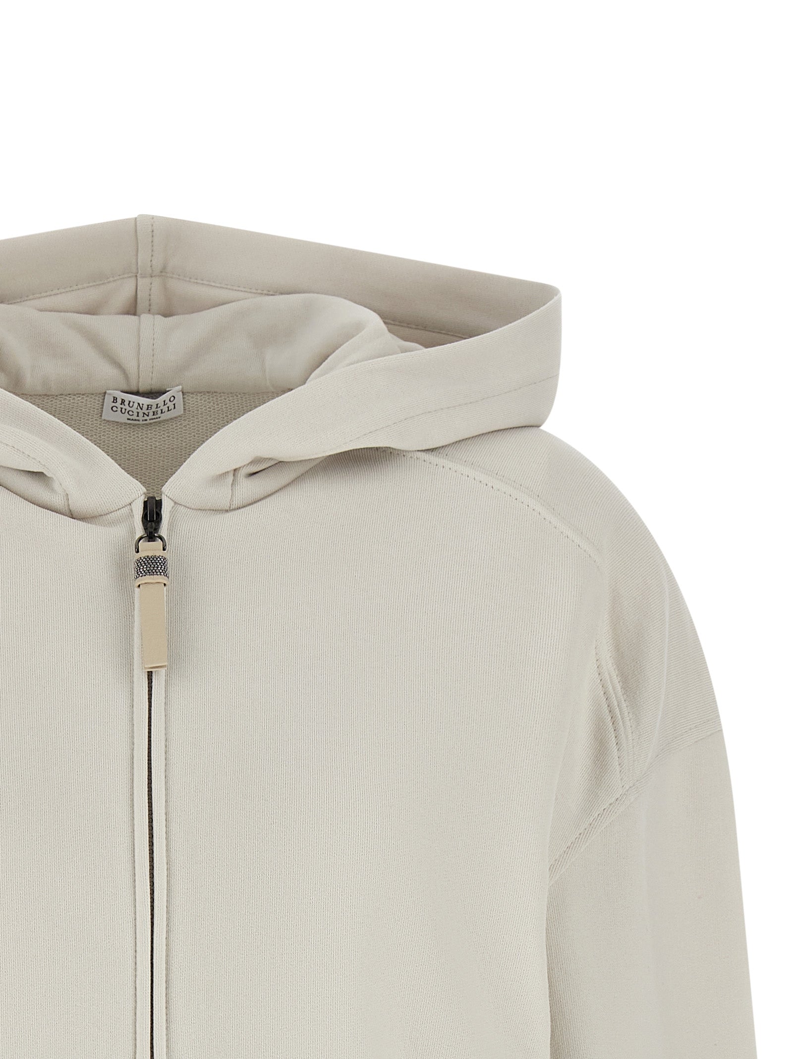 Brunello Cucinelli 'Shiny Zipper Pull' Hoodie