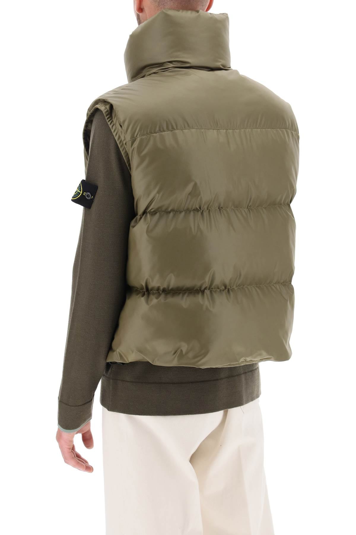 Bally Padded Vest In Ripstop Green