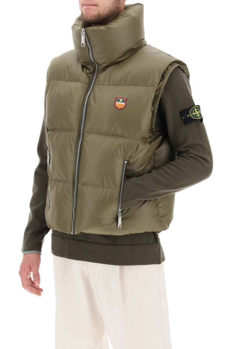 Bally Padded Vest In Ripstop Green