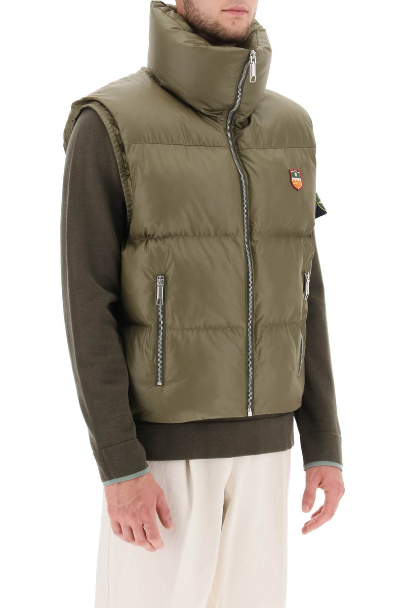 Bally Padded Vest In Ripstop Green