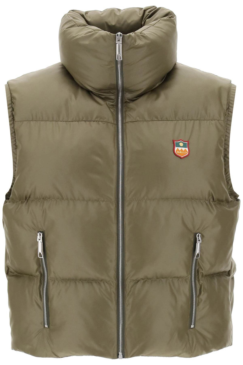 Bally Padded Vest In Ripstop Green