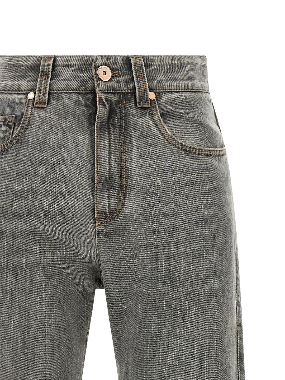 Brunello Cucinelli Grey 'Contemporary Loose' Jeans