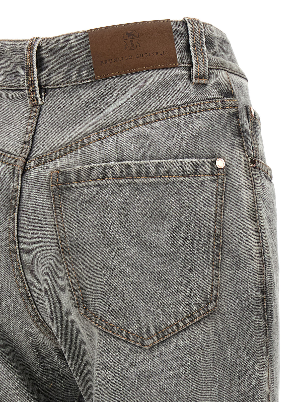 Brunello Cucinelli Grey 'Contemporary Loose' Jeans