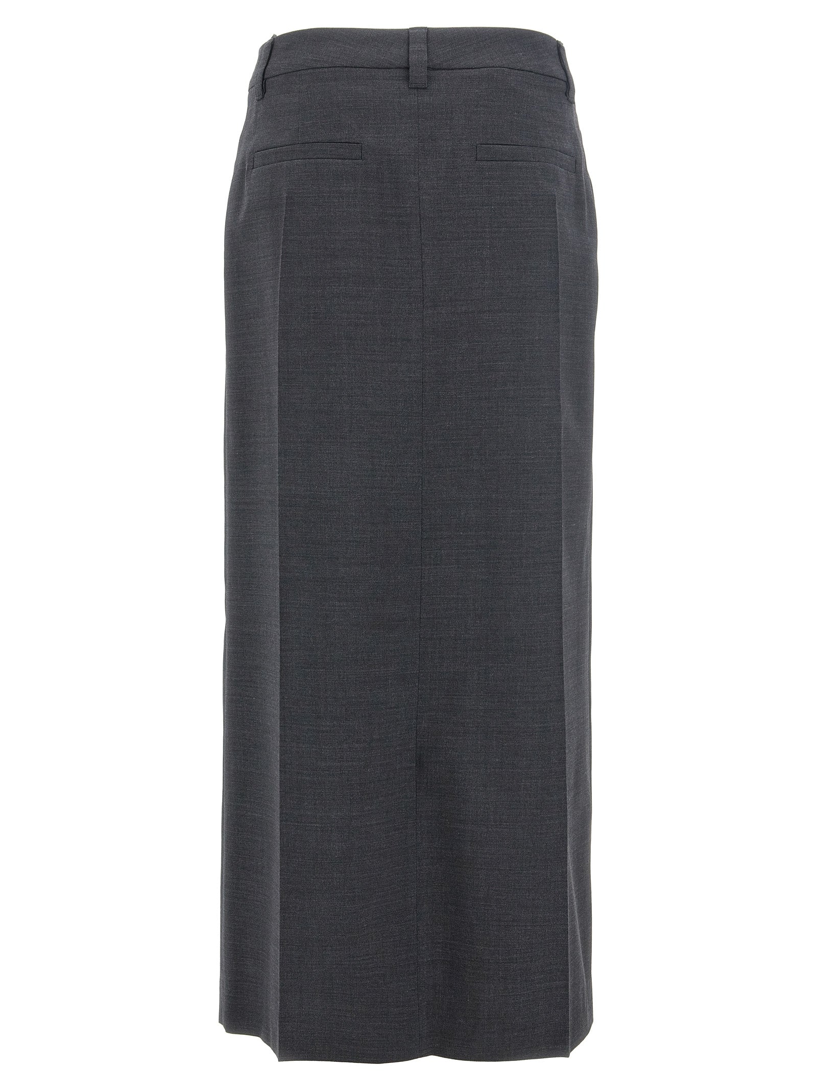 Brunello Cucinelli Pin Tuck Maxi Skirt