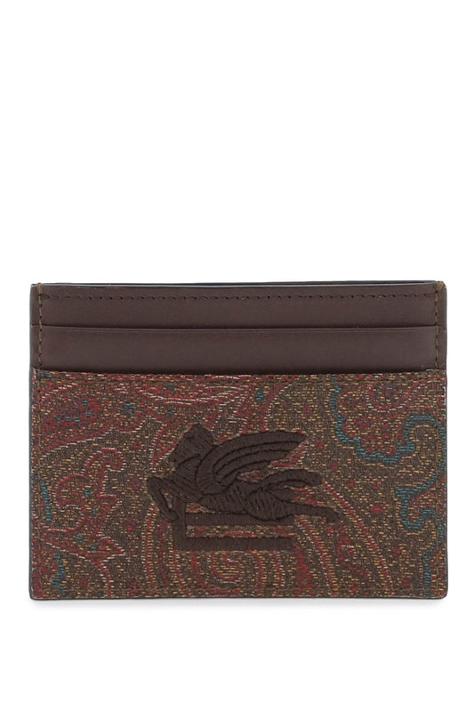 Etro Paisley Card Holder Brown