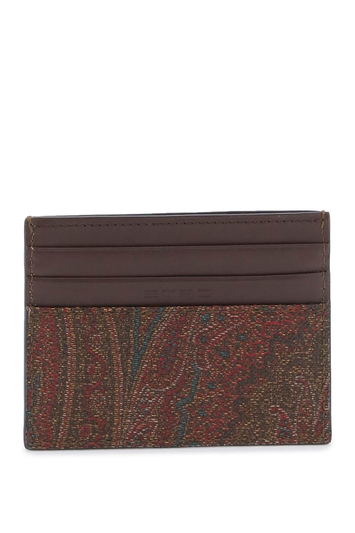 Etro Paisley Card Holder Brown