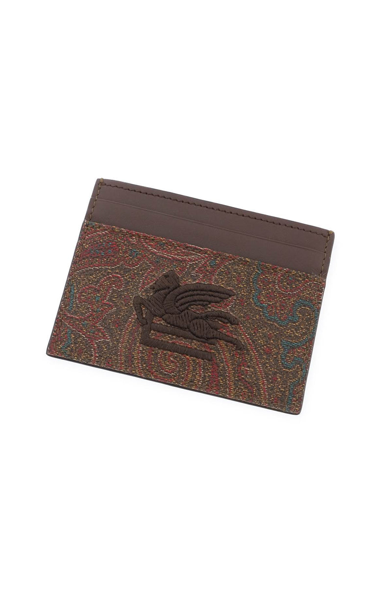 Etro Paisley Card Holder Brown