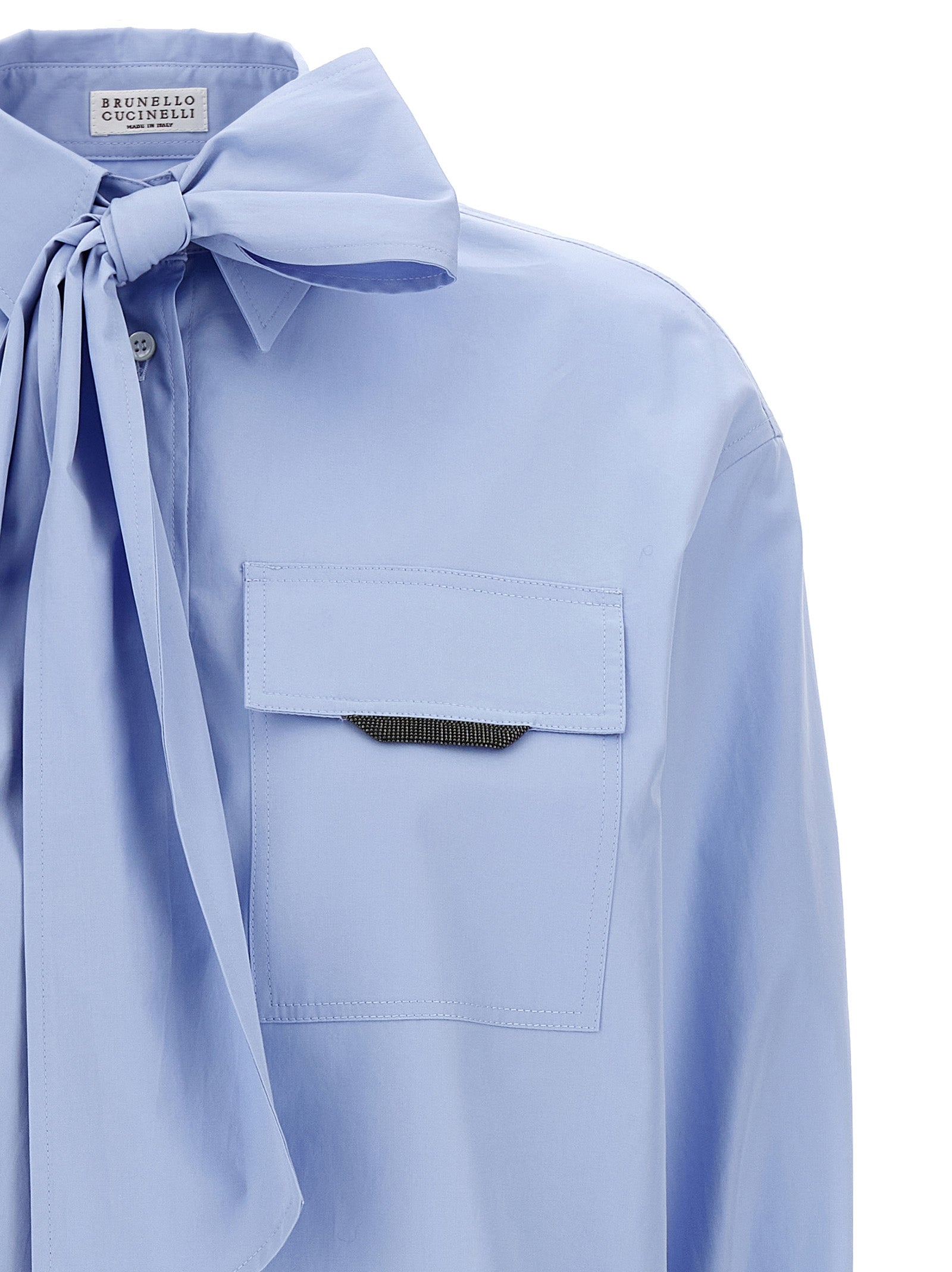 Brunello Cucinelli 'Shiny Flap Detail' Shirt