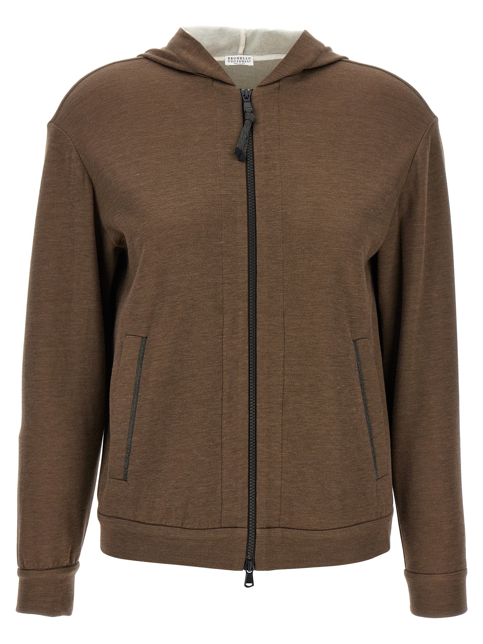 Brunello Cucinelli 'Precious Zipper Pull' Hoodie