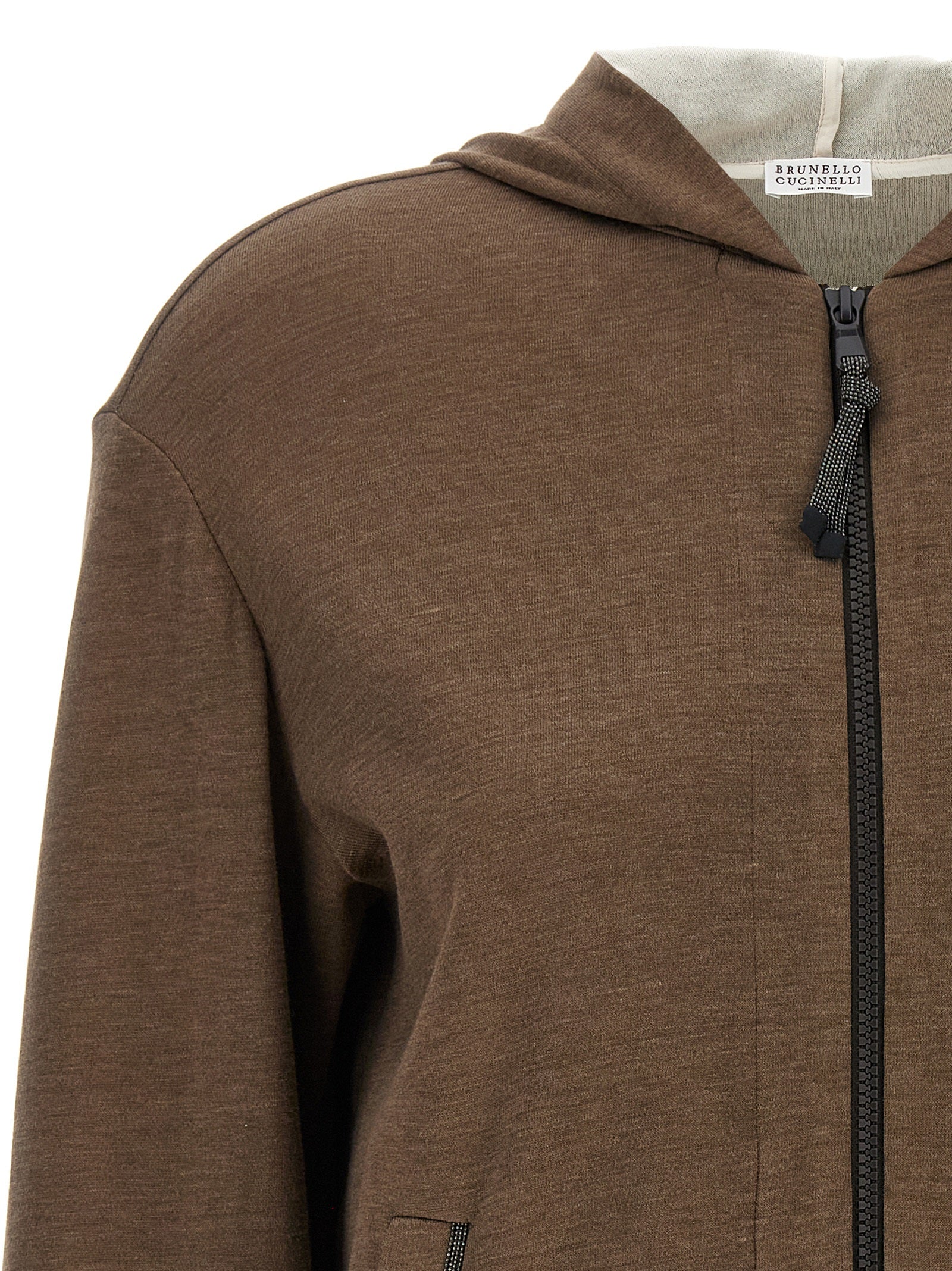 Brunello Cucinelli 'Precious Zipper Pull' Hoodie