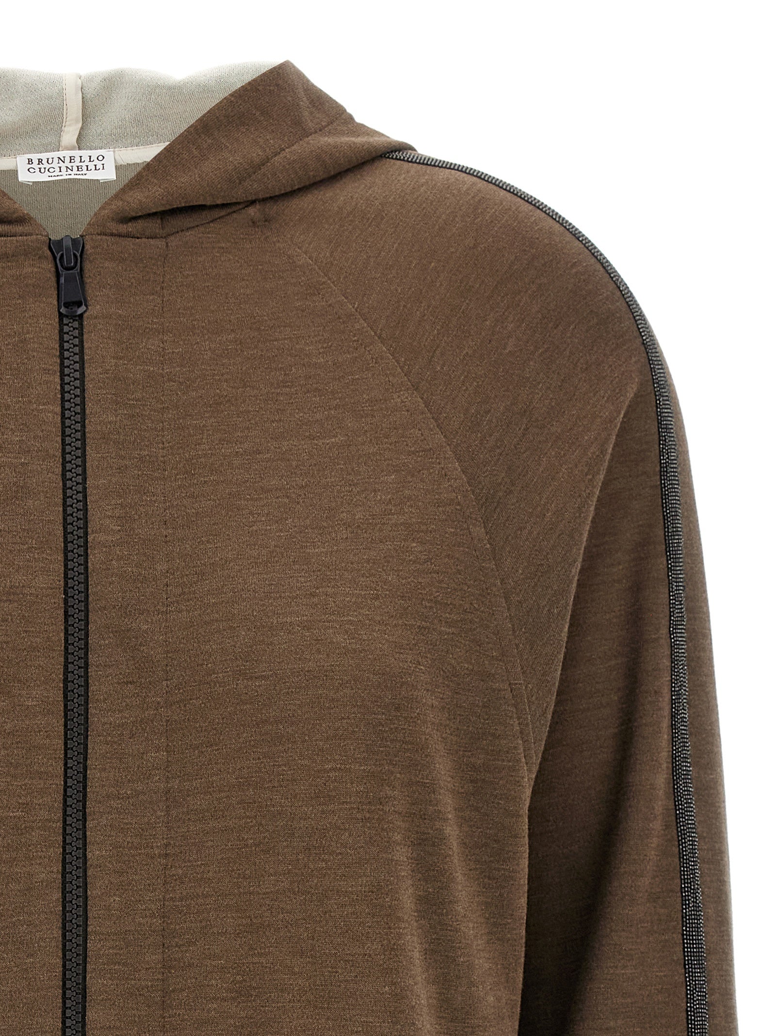 Brunello Cucinelli 'Shiny Trims' Hoodie