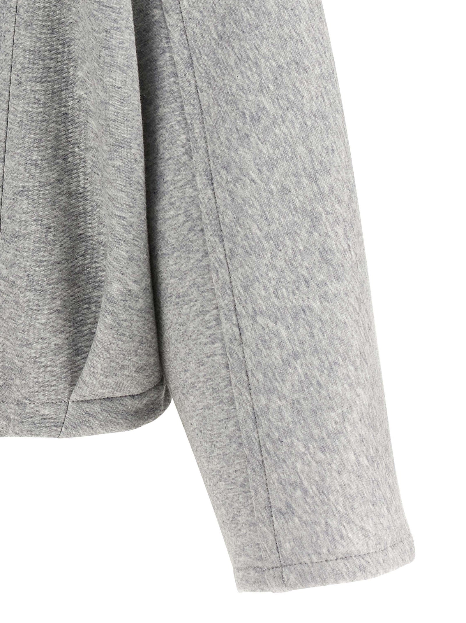 Brunello Cucinelli 'Shiny Zipper Pull' Cropped Hoodie