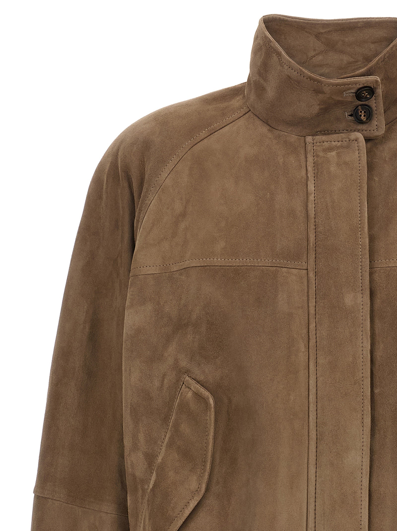 Brunello Cucinelli Monile Suede Jacket