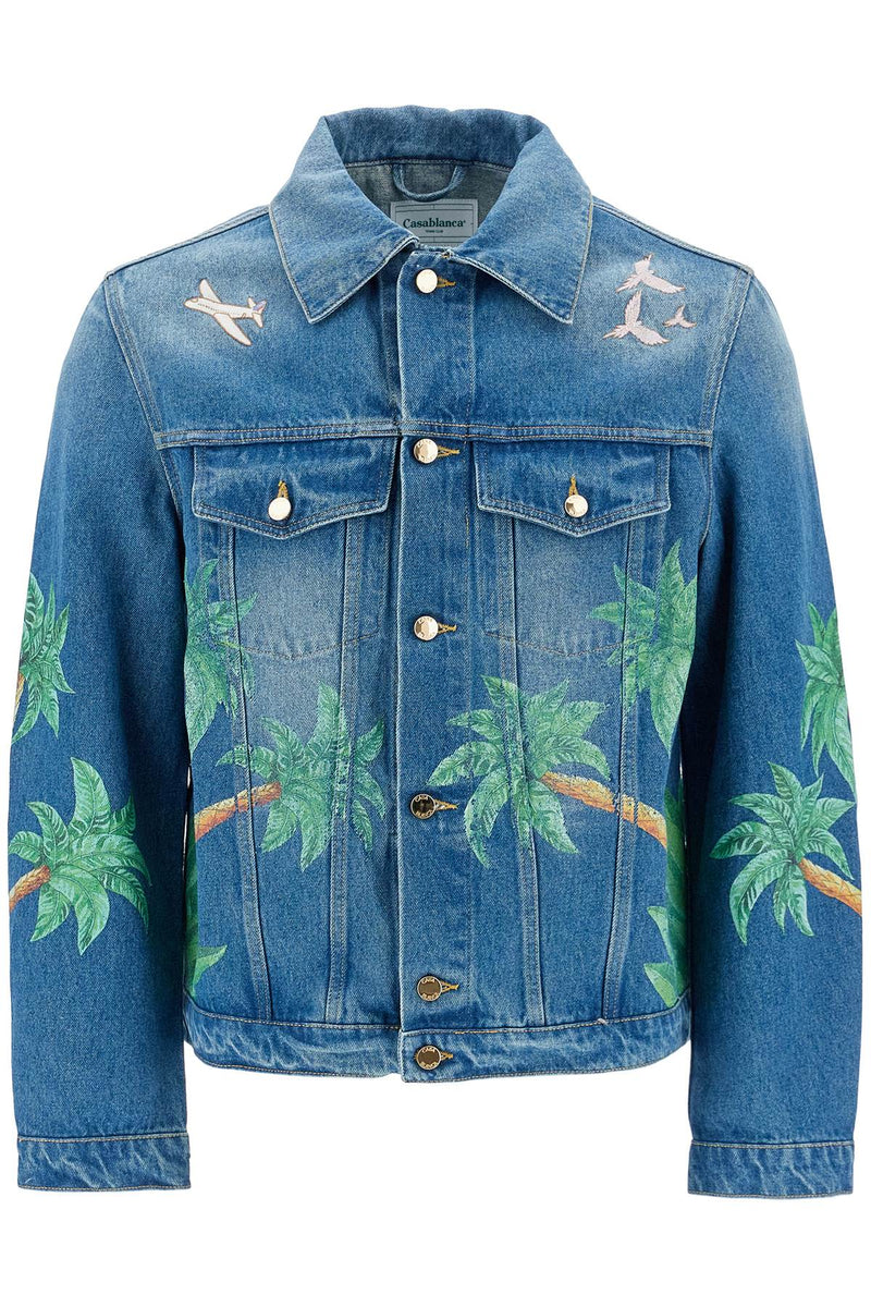 Casablanca Denim Tennis Club Jacket Blue