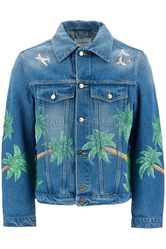 Casablanca Denim Tennis Club Jacket Blue