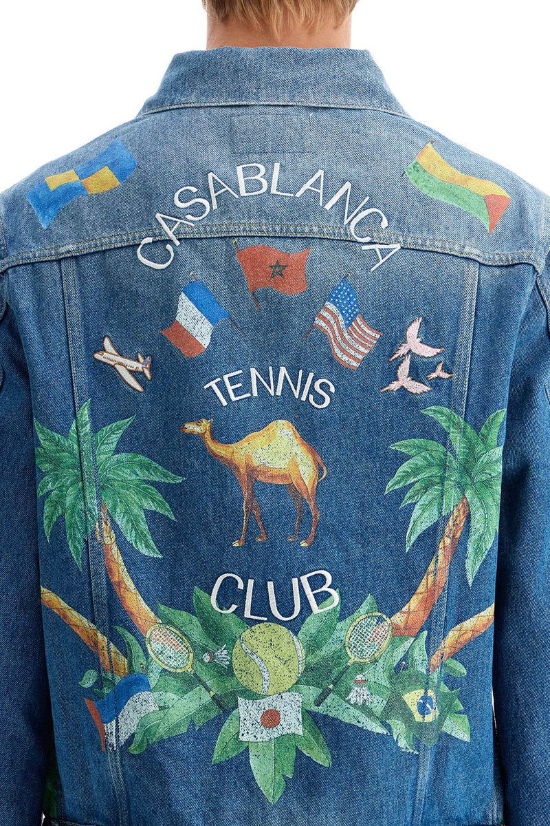 Casablanca Denim Tennis Club Jacket Blue