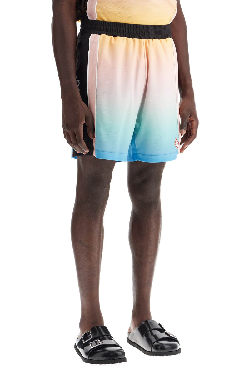 Casablanca Pastel Gradient Football Bermuda Shorts Multicolor