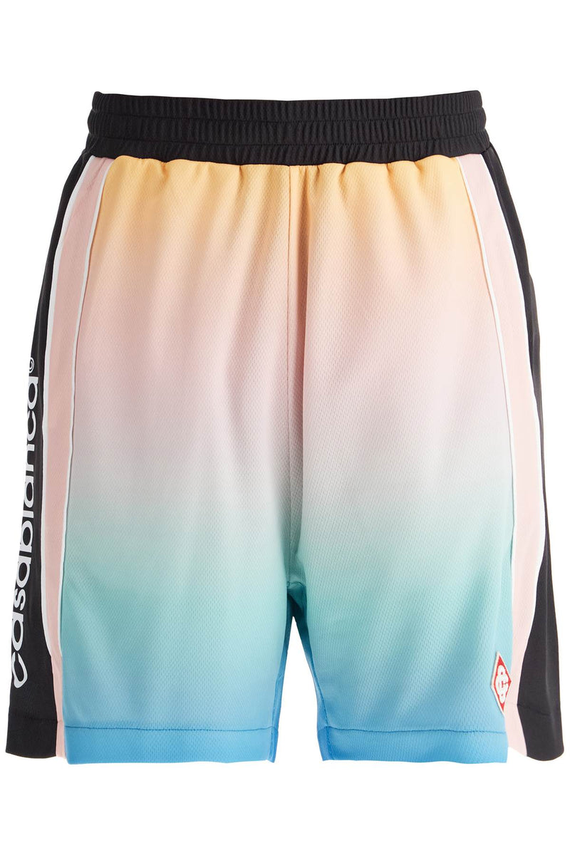 Casablanca Pastel Gradient Football Bermuda Shorts Multicolor