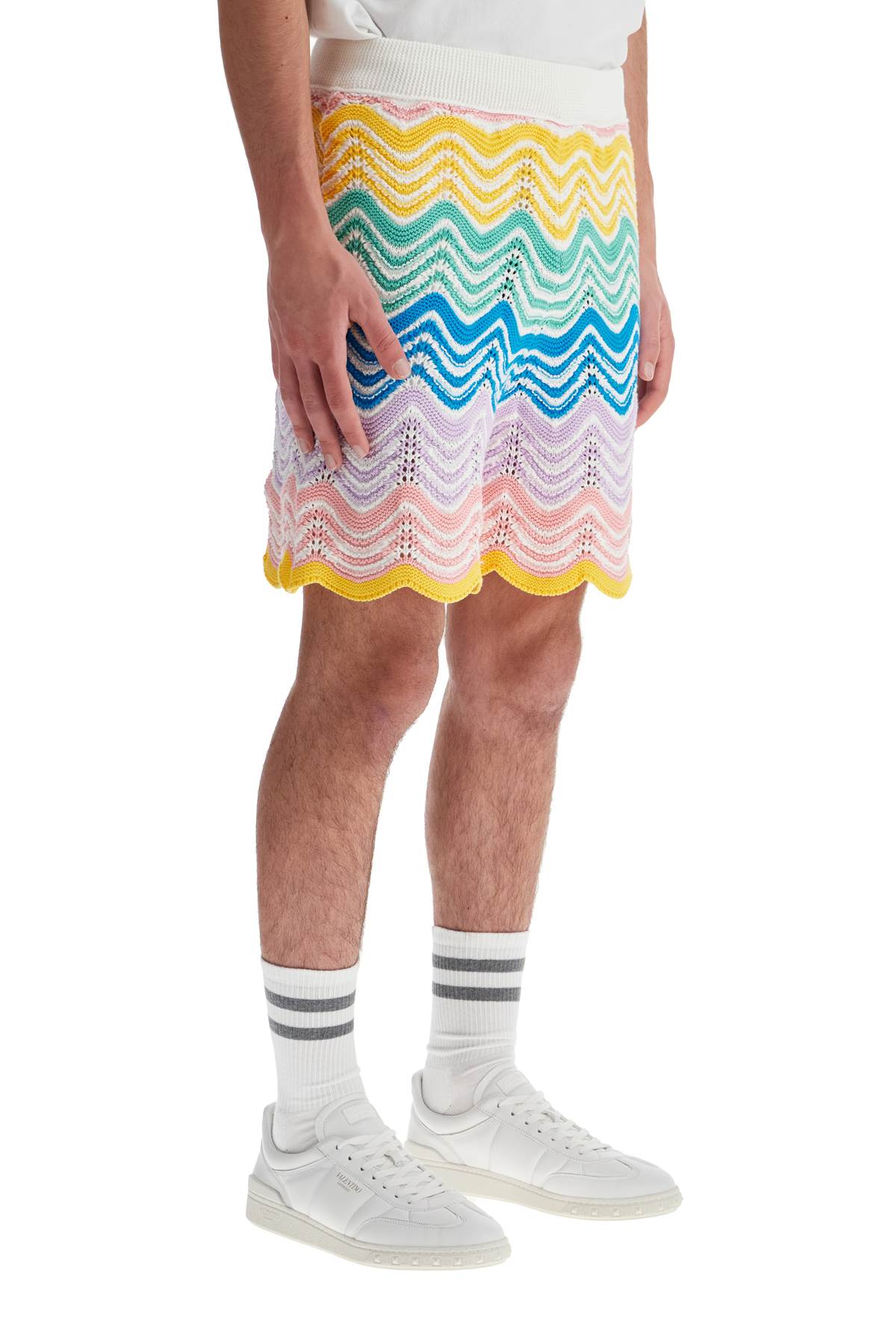 Casablanca Gradient Wave Knit Bermuda Shorts