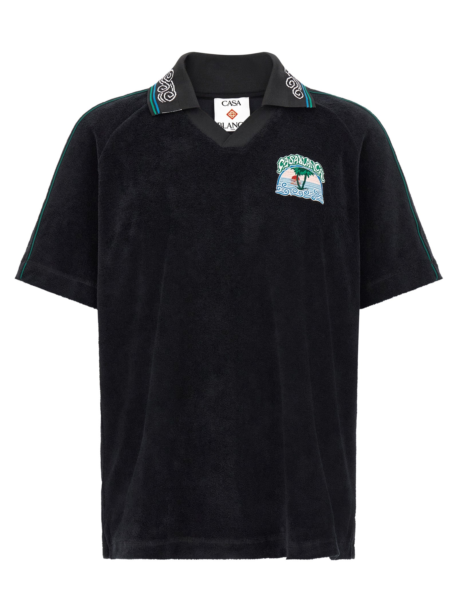 Casablanca 'Towelling' Jacquard Polo Shirt