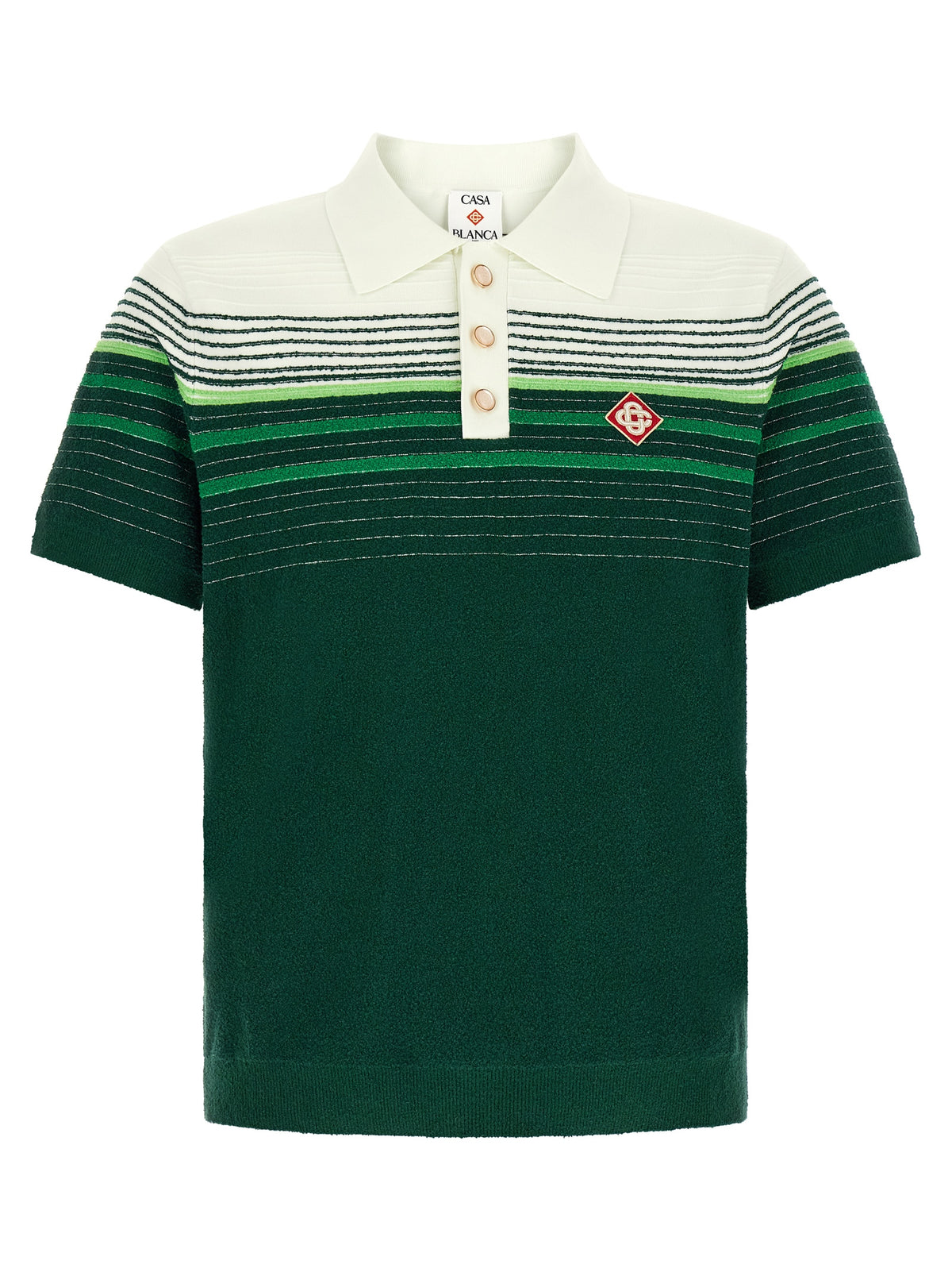 Casablanca 'Bouclé Stripes' Polo Shirt