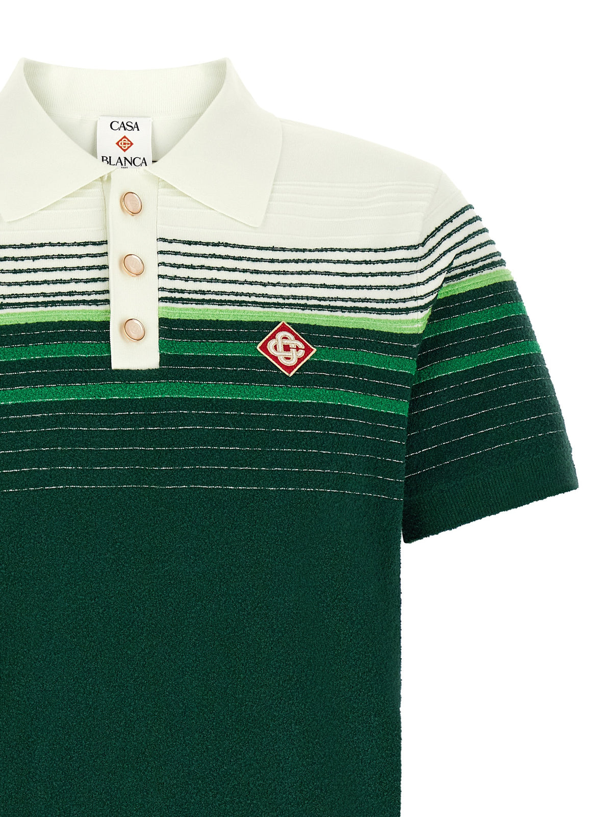 Casablanca 'Bouclé Stripes' Polo Shirt