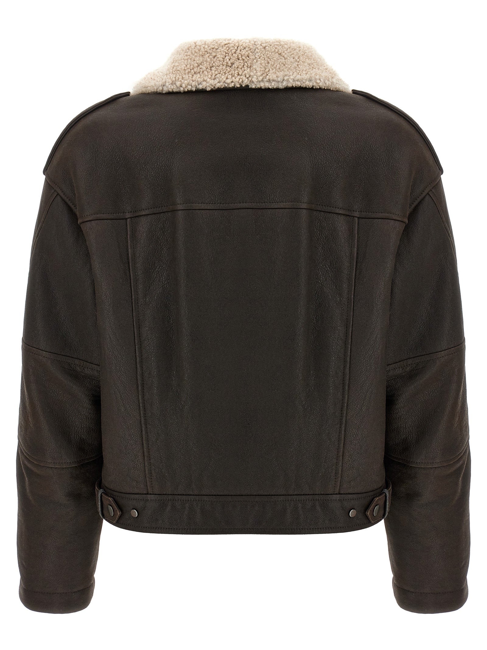 Brunello Cucinelli Shearling Leather Jacket