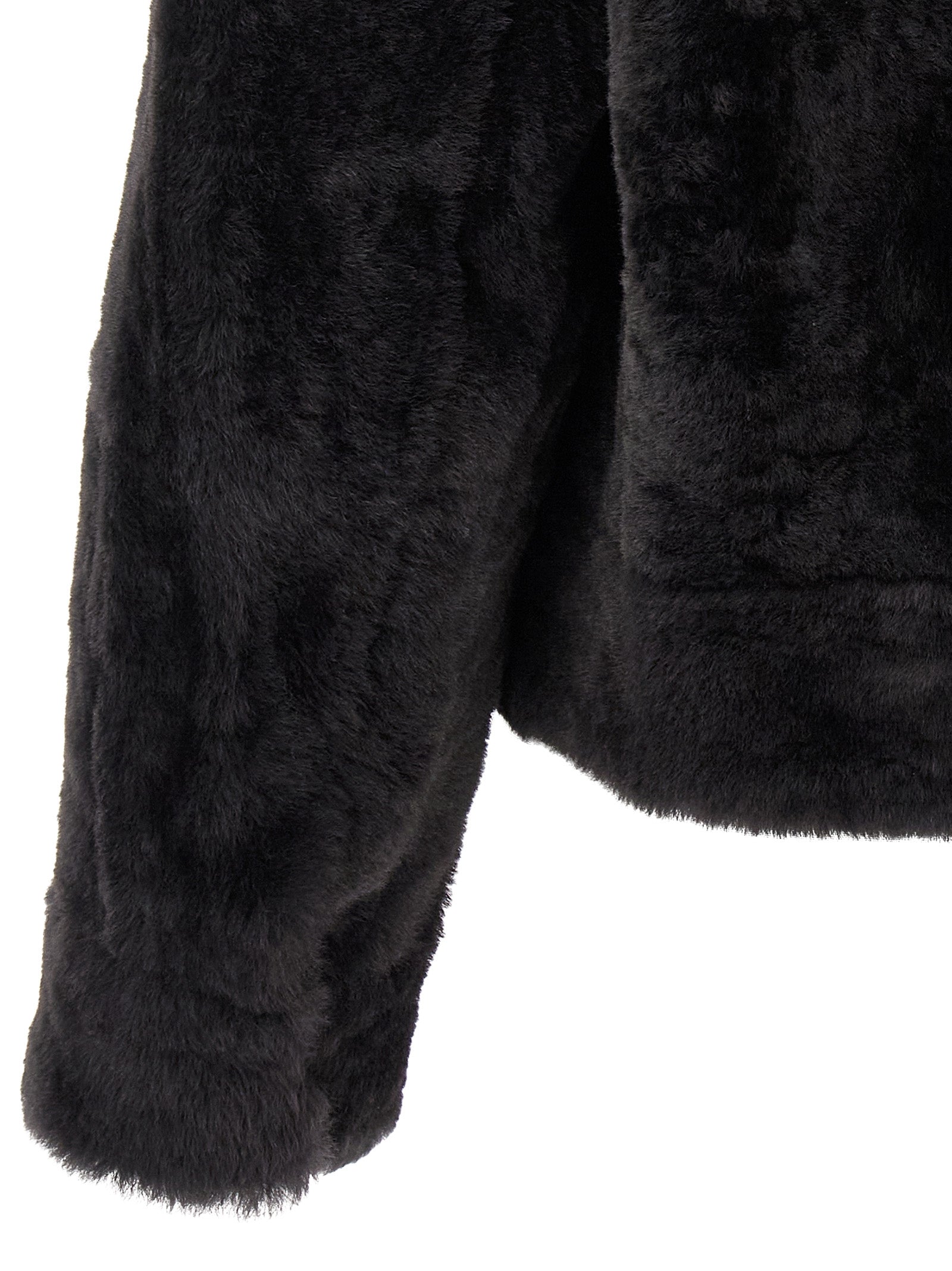 Brunello Cucinelli 'Shiny Zipper Pull' Shearling Jacket