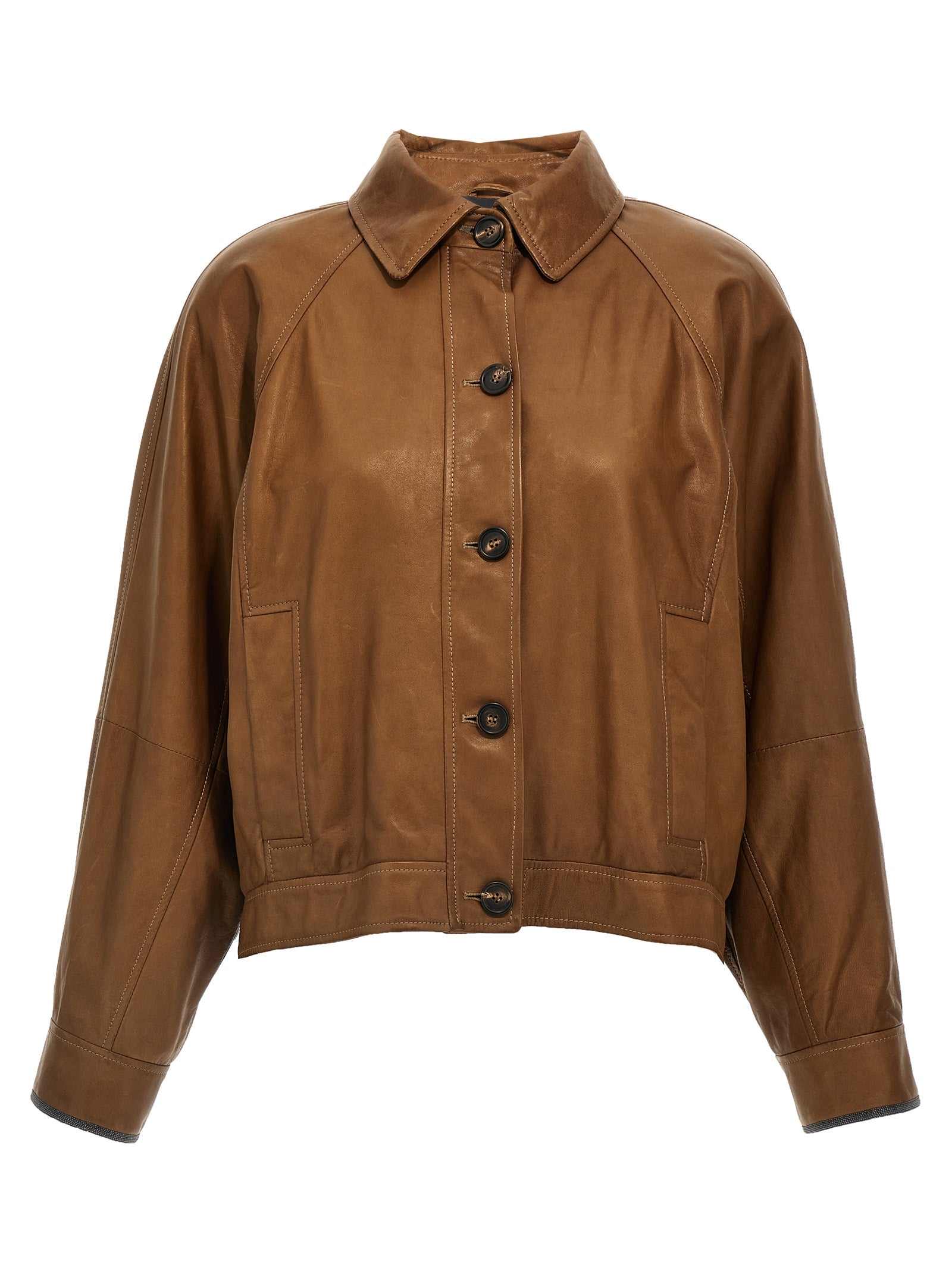 Brunello Cucinelli 'Monile' Leather Jacket