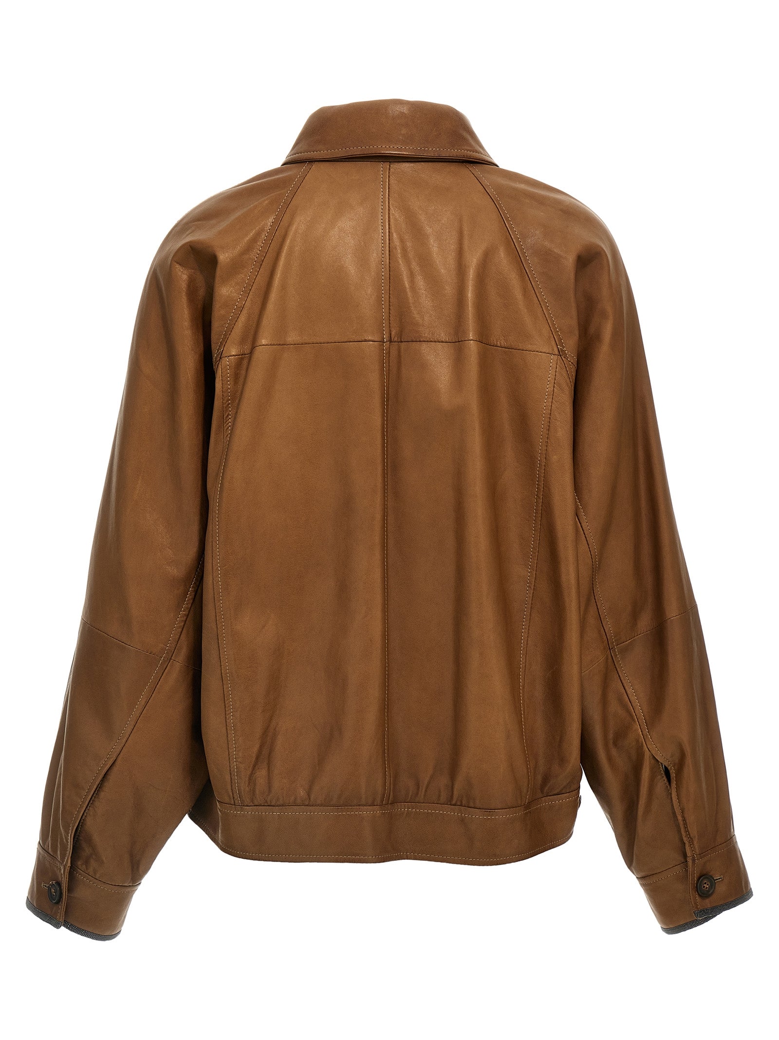 Brunello Cucinelli 'Monile' Leather Jacket