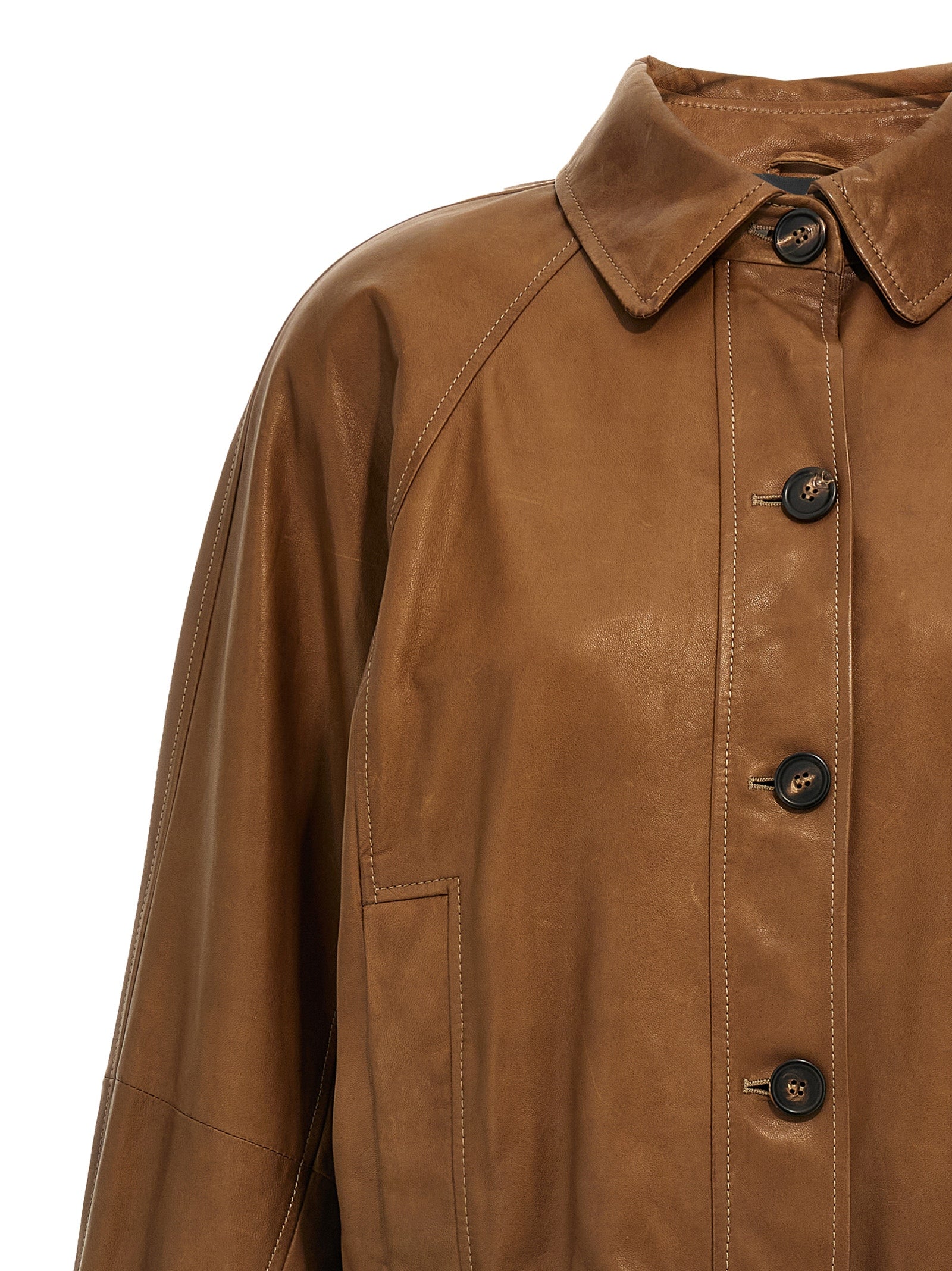 Brunello Cucinelli 'Monile' Leather Jacket