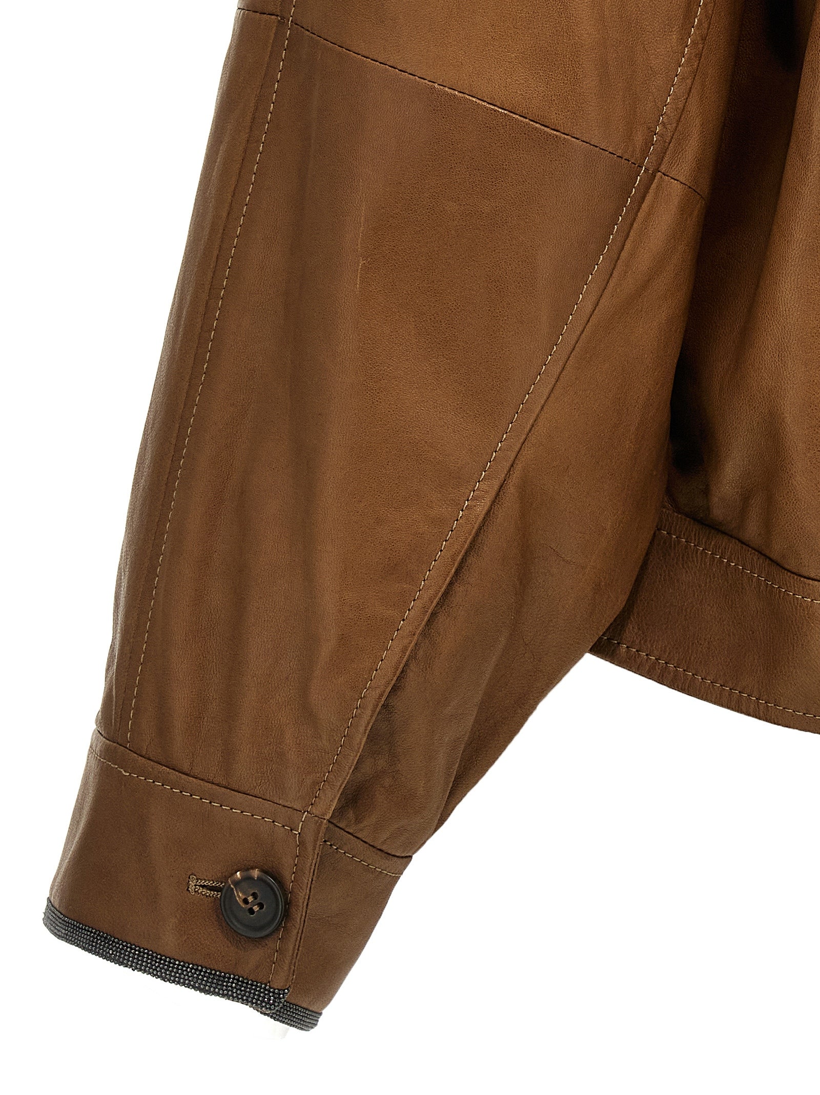 Brunello Cucinelli 'Monile' Leather Jacket